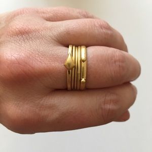 Madewell Set Of 5 Stack Rings